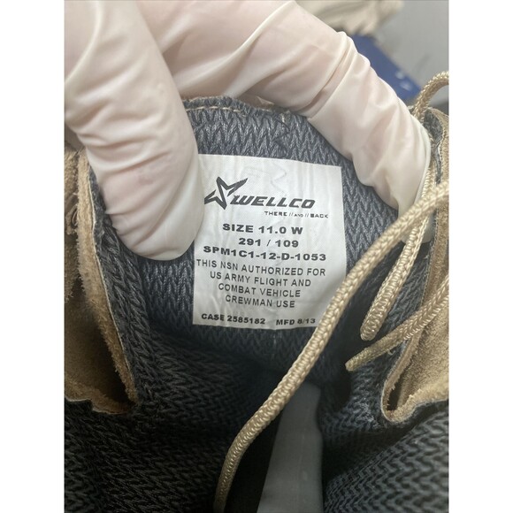 WELLCO Military Combat Boots‎  Army  Tan VIBRAM Size  11W 291/109 12-D-1053 - Picture 3 of 7